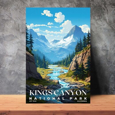 Kings Canyon National Park Poster, Travel Art, Office Poster, Home Decor | S7 - image3